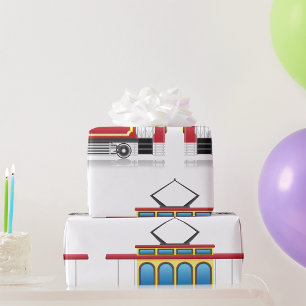 Papier Cadeau Illustration du tramway rétro