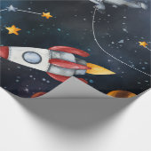 Papier Cadeau Illustration d'un astronaute Motif de l'espace ext (Coin)