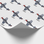 Papier Cadeau Illustration d'un avion de chasse-bombardier (Coin)