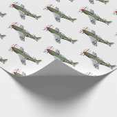 Papier Cadeau Illustration d'un avion militaire (Coin)