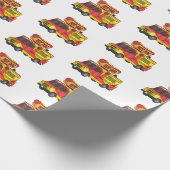 Papier Cadeau Illustration d'un camion de nourriture pour chien  (Coin)