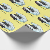 Papier Cadeau Illustration d'un campervan heureux (Coin)