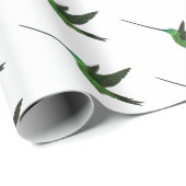 Papier Cadeau Illustration d'un colibri à bec épée (Coin rond)