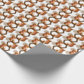 Papier Cadeau illustration d'un ensemble d'ours en peluche sur b (Coin)