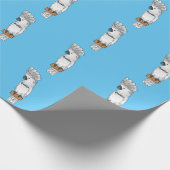 Papier Cadeau Illustration d'un oiseau de cobaye-parapluie (Coin)