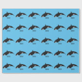 Papier Cadeau Illustration d'une baleine tueuse (Plat)