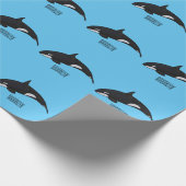 Papier Cadeau Illustration d'une baleine tueuse (Coin)