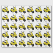 Papier Cadeau Illustration d'une moto cyclable (Plat)