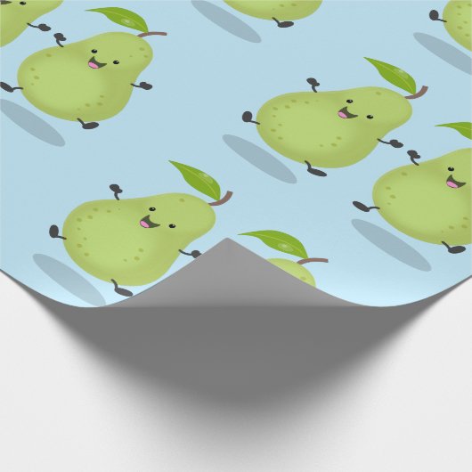 Papier Cadeau Illustration d'une paire de poires mignonne (Coin)