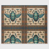 Papier Cadeau Illustration égyptienne de Scarab (Plat)