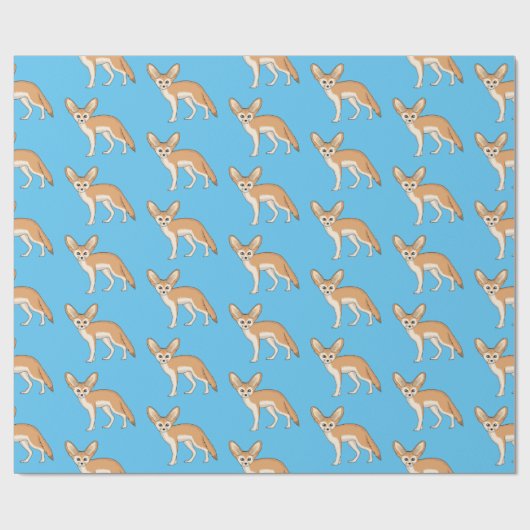 Papier Cadeau Illustration Fennec fox (Plat)