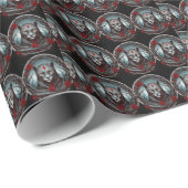 Papier Cadeau Illustration frappante d'une panthère (Coin rond)