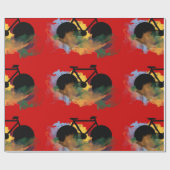 Papier Cadeau illustration graphique de l'art de la bicyclette u (Plat)