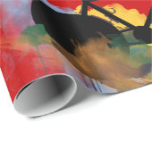 Papier Cadeau illustration graphique de l'art de la bicyclette u (Coin rond)