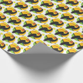 Papier Cadeau Illustration graphique Oiseaux tropicaux du Toucan (Coin)