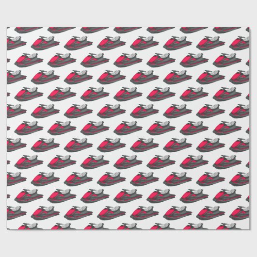 Papier Cadeau Illustration Jet ski (Plat)