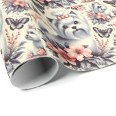 Papier Cadeau Illustration maltaise vintage (Coin rond)