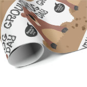 Papier Cadeau Illustration mignonne de bande dessinée de jour de (Coin rond)