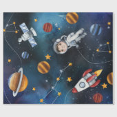 Papier Cadeau Illustration moderne de l'espace extra-atmosphériq (Plat)