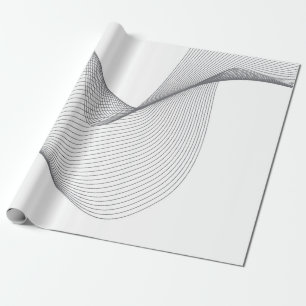 Papier Cadeau Illustration moderne, simple et futuriste des ondu