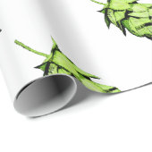 Papier Cadeau Illustration noire d'encre d'houblon pour des (Coin rond)