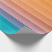 Papier Cadeau Illustration orange et turquoise (Coin)