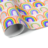 Papier Cadeau Illustration Rainbow Marker : Pat sans joint enfan (Coin rond)