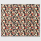 Papier Cadeau Illustration Retro Great Dane (Plat)