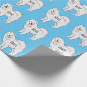 Papier Cadeau Illustration Samoyed dog (Coin)