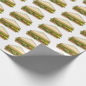 Papier Cadeau Illustration Sandwich (Coin)