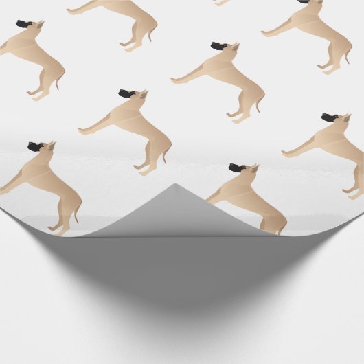 Papier Cadeau Illustration Silhouette de la race de chiens de gr (Coin)