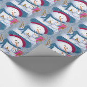 Papier Cadeau Illustration SnowMomma Et SnowGirl (Coin)