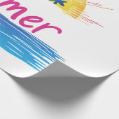 Papier Cadeau Illustration Sunset Summer Beach (Coin)