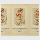 Papier Cadeau Illustration vintage de gâteau de fruit (Plat)