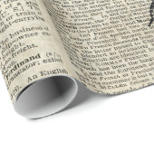 Papier Cadeau Illustration vintage d'insecte de mite à la page (Coin rond)