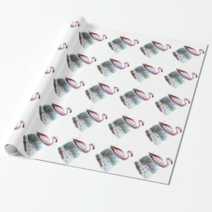 Papier Cadeau Illustration Vintage du Flamant rose Puna