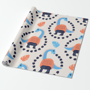 Papier Cadeau Illustration vintage du motif sans soudure avec un