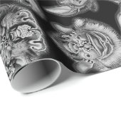 Papier Cadeau Illustrations de chaume vintage (Coin rond)