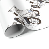 Papier Cadeau illustrations de couleurs (Coin rond)