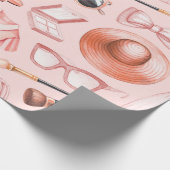 Papier Cadeau Illustrations de mode. Motif transparent (Coin)