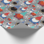Papier Cadeau Illustrations Gnomes Snowflake Motif de Noël (Coin)
