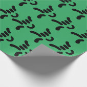 Papier Cadeau ILY (I Love You) ASL - Gift Wrapper GREEN (Coin)