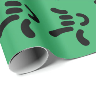 Papier Cadeau ILY (I Love You) ASL - Gift Wrapper GREEN