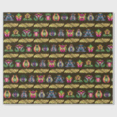 Papier Cadeau Image avec les motifs hongrois folkloriques (Plat)