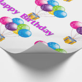 Papier Cadeau Image Ballons pour l'emballage du papier (Coin)