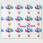 Papier Cadeau Image Ballons pour l'emballage du papier (Plat)