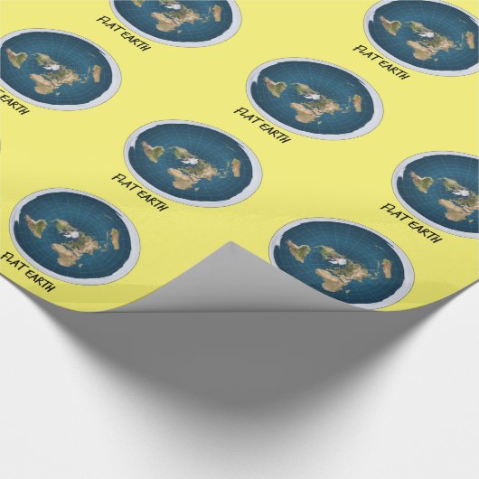 Papier Cadeau Image de la terre plate (Coin)