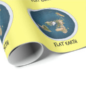 Papier Cadeau Image de la terre plate (Coin rond)