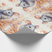 Papier Cadeau Image de l'aquarelle de la souris (Coin)