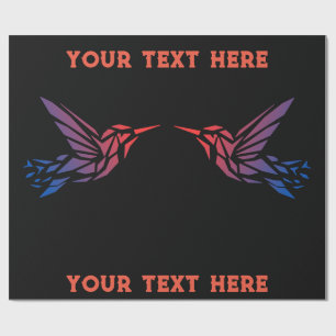 Papier Cadeau Image de l'oiseau gauche droite personnalisée ou e